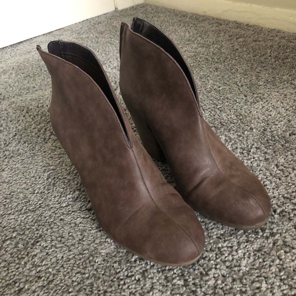 Brown ankle booties